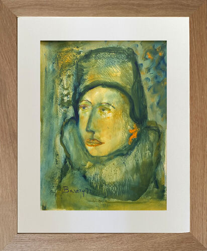 La dame au chapeau vert par Henriette Barety