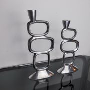 Pair of circle candlesticks by Matthew Hilton, England, 1980