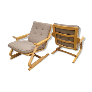 Paire de fauteuils design - 1970s