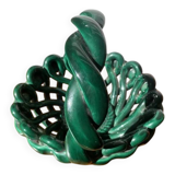 Green ceramic fruit basket - Vallauris style