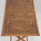 Folding side table bamboo 19th