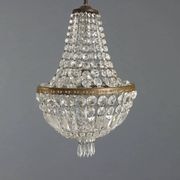 Antique metal and glass chandelier, Italy, 19th century