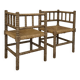 1950s turned wood corner chairs