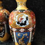Pair of Japanese cloisonné vases late 19th century