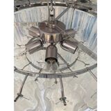 Contemporary opalino murano glass "tronchi" chandelier