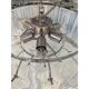Contemporary opalino murano glass "tronchi" chandelier