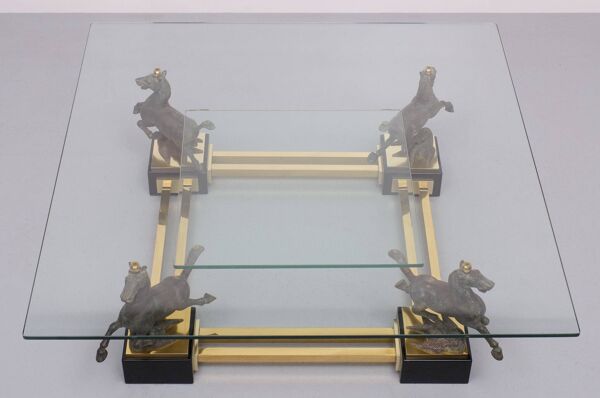 Maison Charles, Table Basse, ''Cheval Volant du Gansu'', années 1970, France