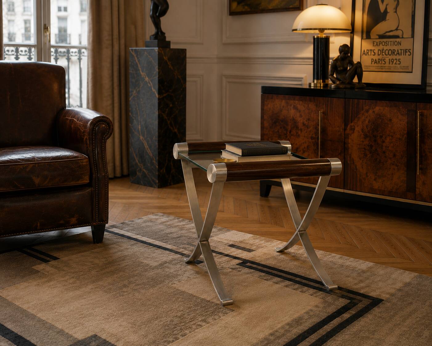 Table basse vintage attribuée à Roche-Bobois