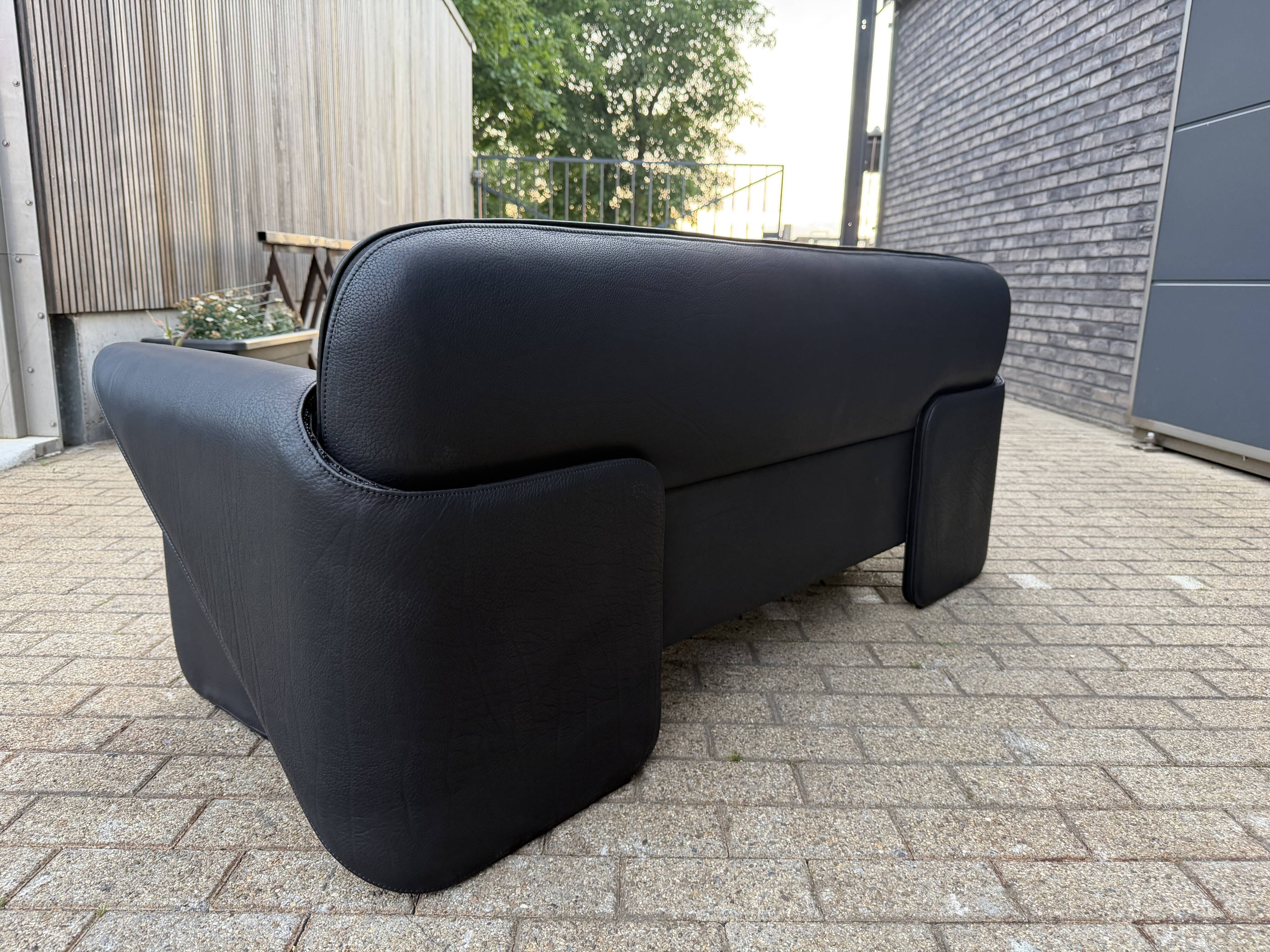 De sede ds-125 3zit zwart buffel leder neck 5mm als nieuw!