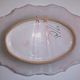 Old oval wall plate handmade and signed vintage floral decor