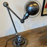 Jieldé lamp 2 arms 40+25cm industrial graphite Jean Louis Domecq 1950