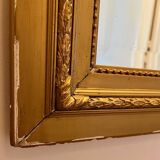 Miroir trumeau doré ancien de style Louis XVI