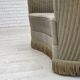 1970s, Danish 2-seater curved sofa, original furniture velour, beech wood.