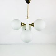 Lustre Kaiser Pop Art 4 boules opaline, 1960s