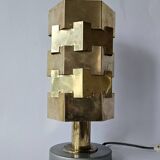 Rare Lubid Table Lamp in Brass from the Mid-Century, in the Style of Max Sauze, 1970s