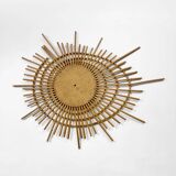 Ortf rattan sun mirror from the 60s