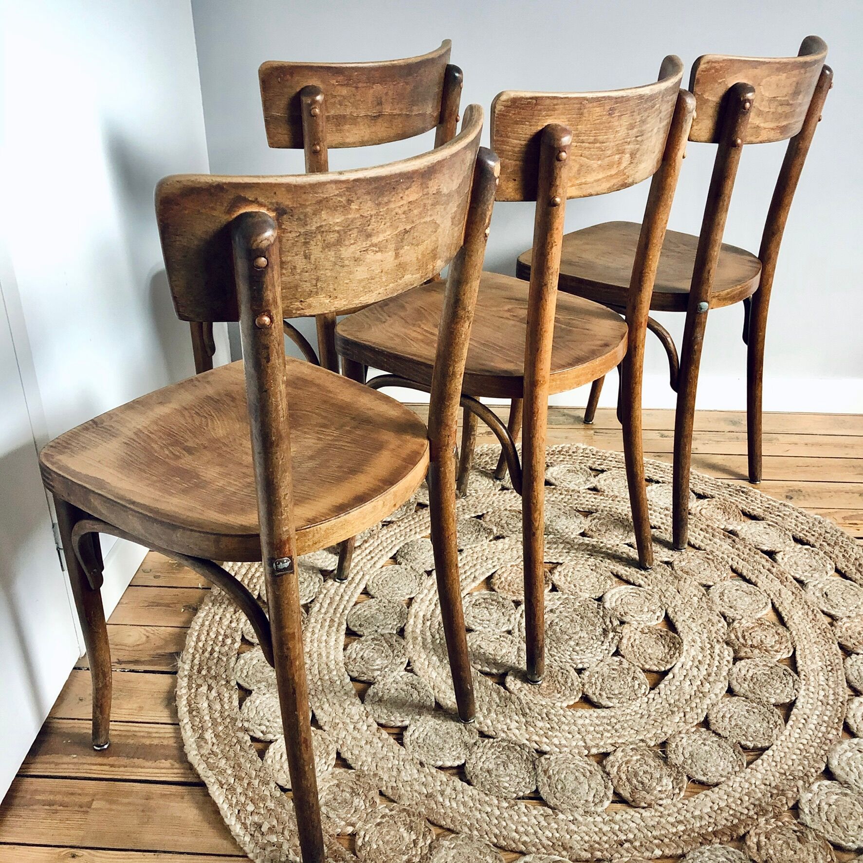 Lot of 4 chairs bistro Thonet
