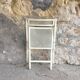 Vintage perforated metal folding chair