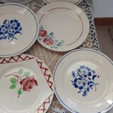 13 mismatched antique dessert plates
