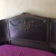bed in solid walnut patinated Louis XVI style 160X200 cm