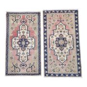 Lot de 2 tapis turcs vintage faits main
