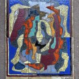 Y and JC Libert enameled lava plates