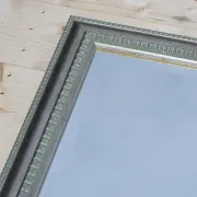 Vintage Bevelled Wall Mirror with Silver Grey Frame