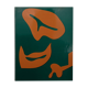 Jean arp: abstract composition in orange and green - original lithograph