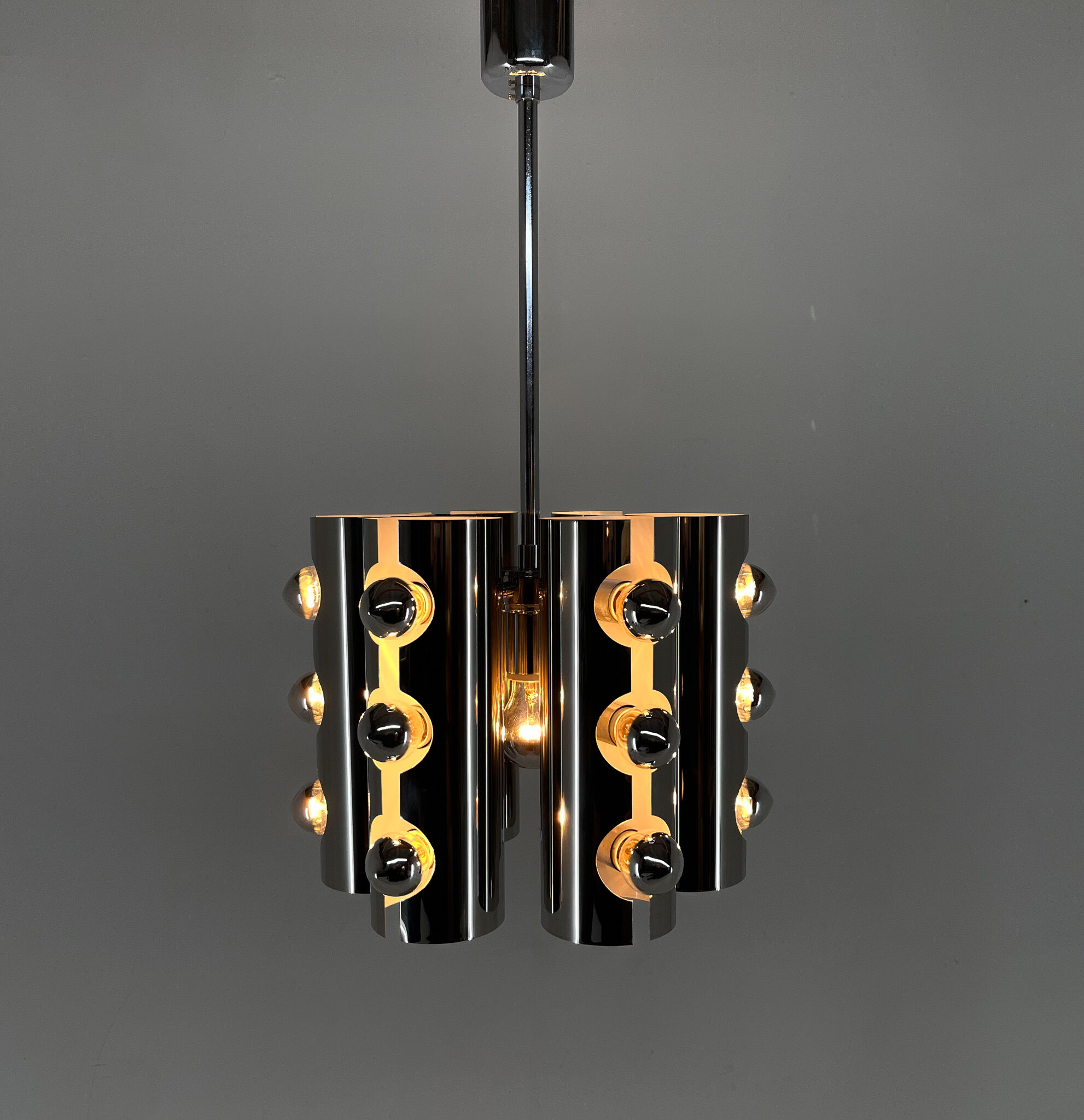 1960's italian chrom chandelier