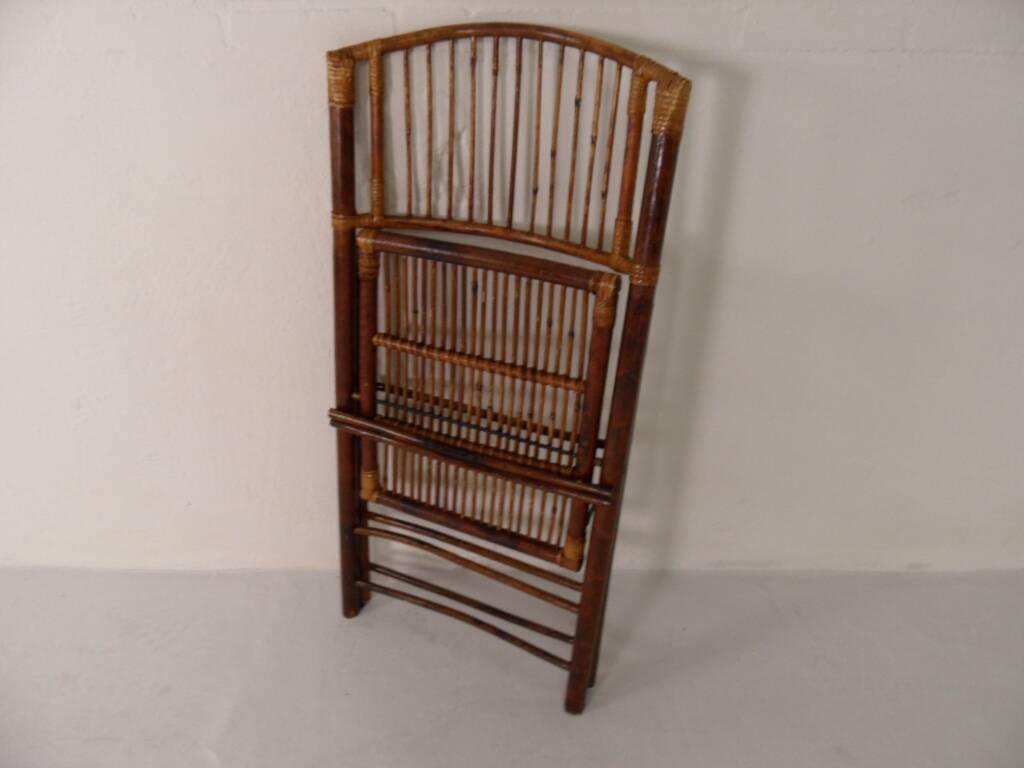 Vintage bamboo folding chair