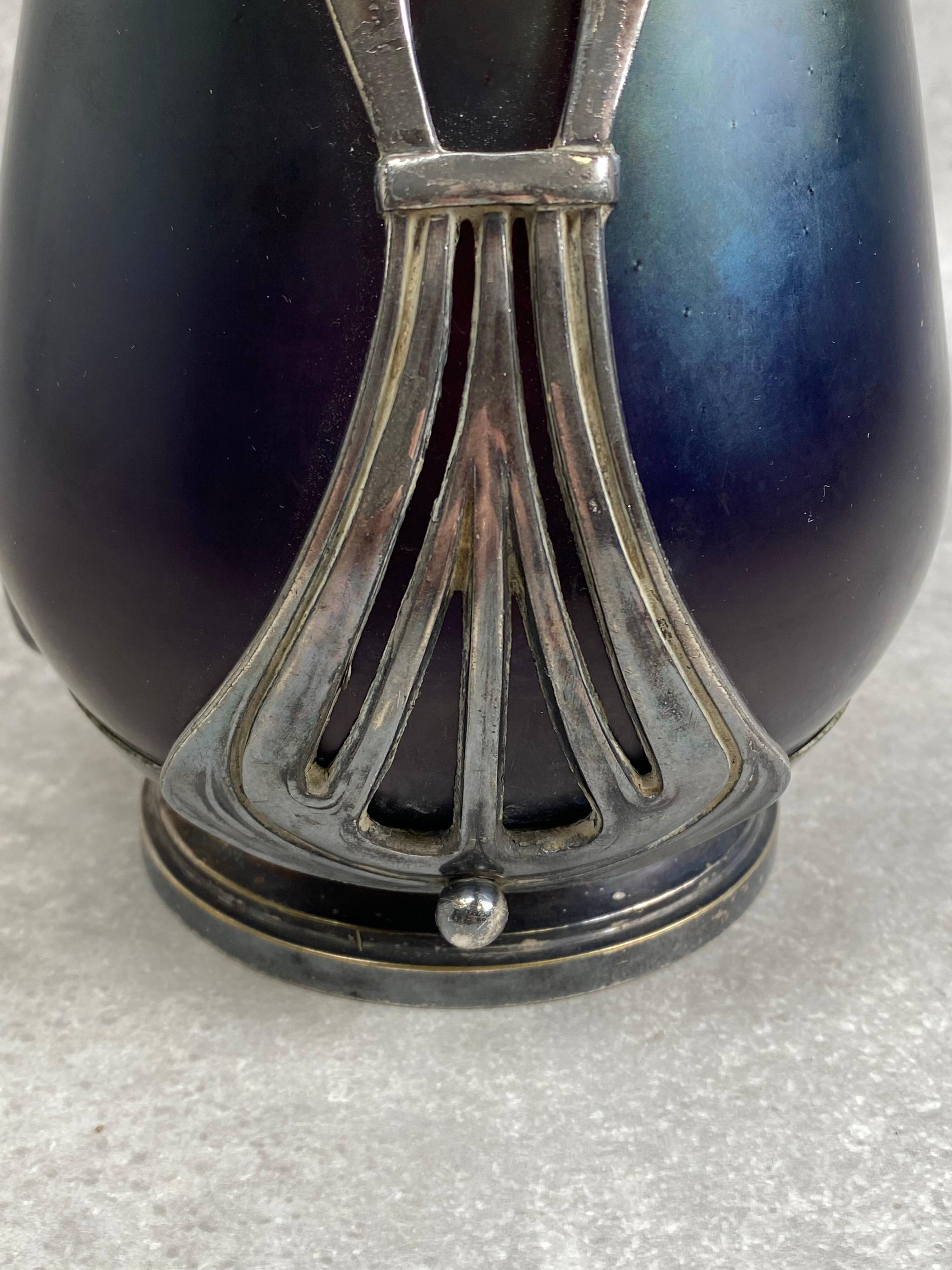Art glass vase in the Jugendstil style by Wilhelm Kralik Sohne