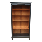 Open bookcase XIXth lacquered black