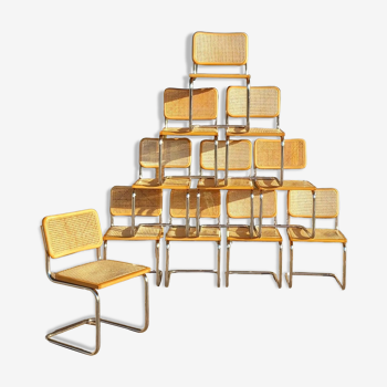 Lot de 10 chaises Cesca B32 par Marcel Breuer