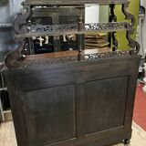 Curved Napoleon III period library display case in mahogany circa 1850