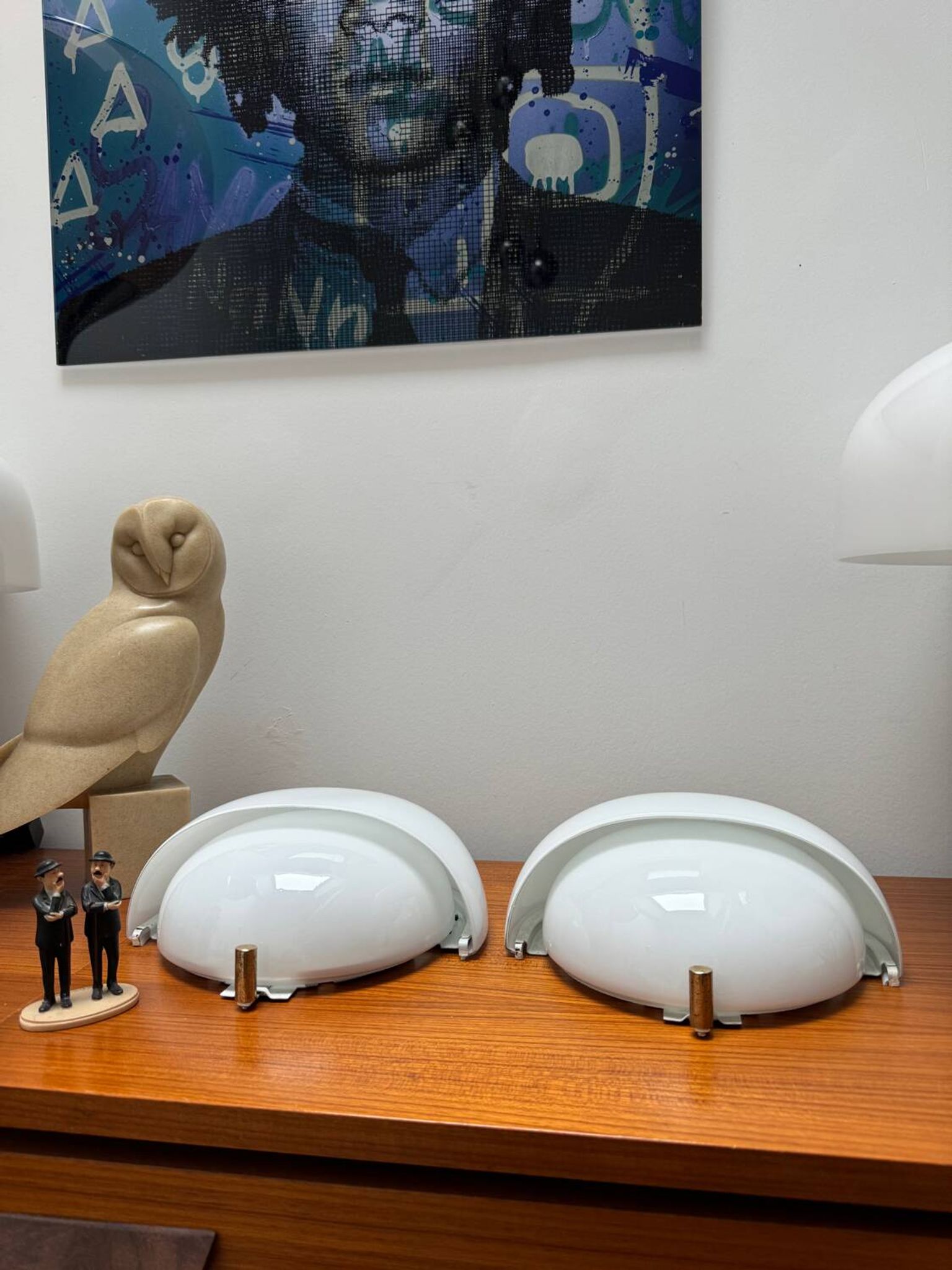 Vintage Murano glass wall lamp by Vico Magistretti for Artemide / Mania / Space Age