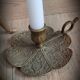 Brass candle holder flowers