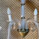 Glass and brass chandelier