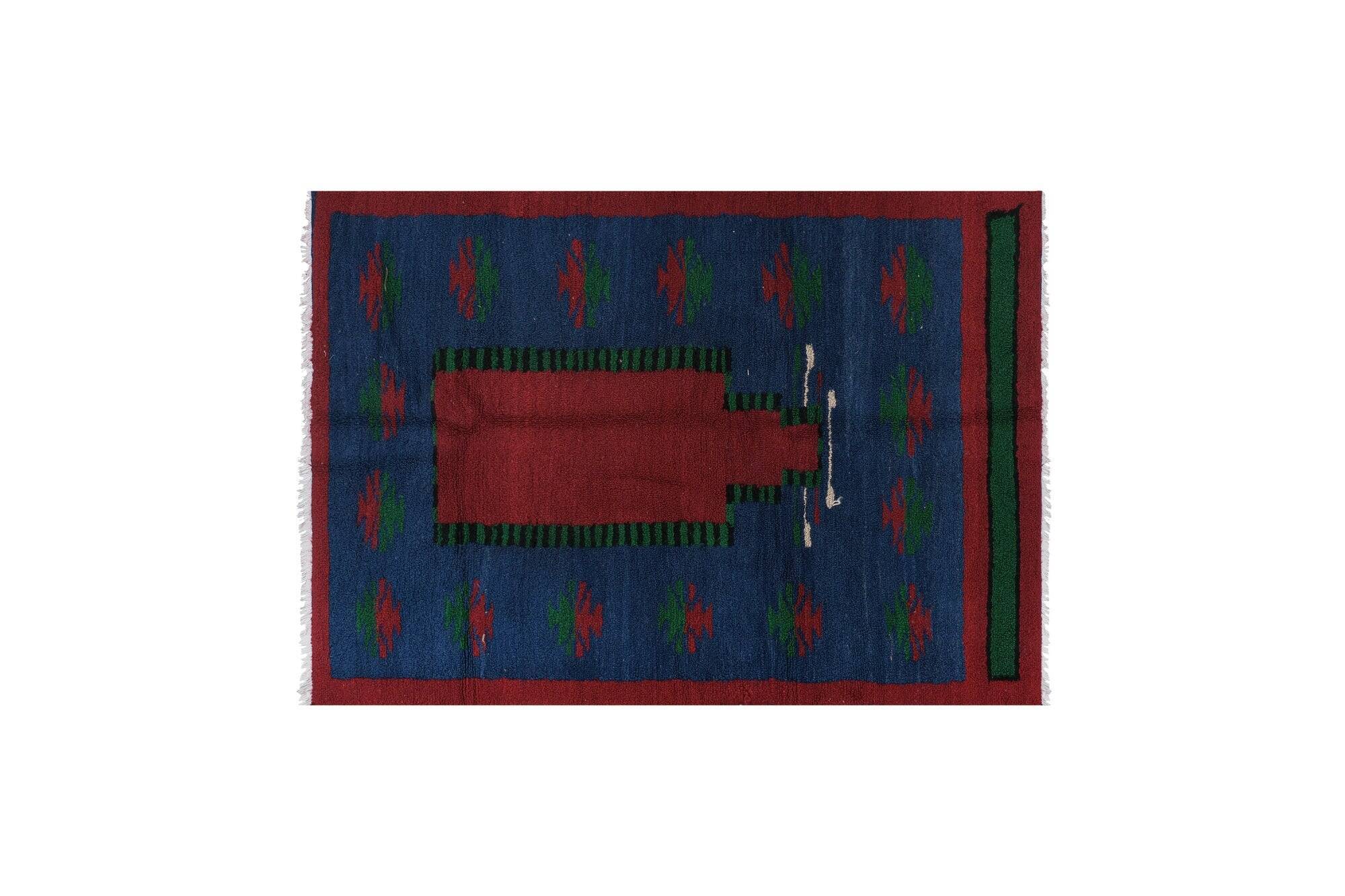 Vintage Turkish handmade rug 114x163 cm