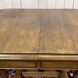 Henri II walnut table from the early 20th century with extensions.