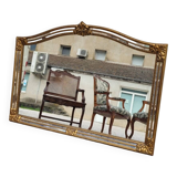 Miroir Glace à parclose dorée ancien 1960s