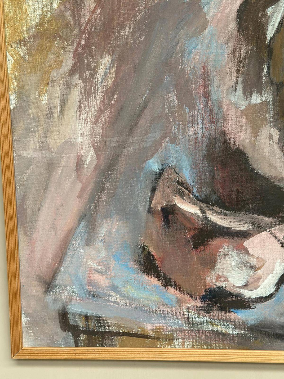 Original Swedish Oil On Canvas – “Stilleben” By Anna Jonsson – Vintage & Framed – 56.5 × 75.5 Cm (22.2" × 29.7")
