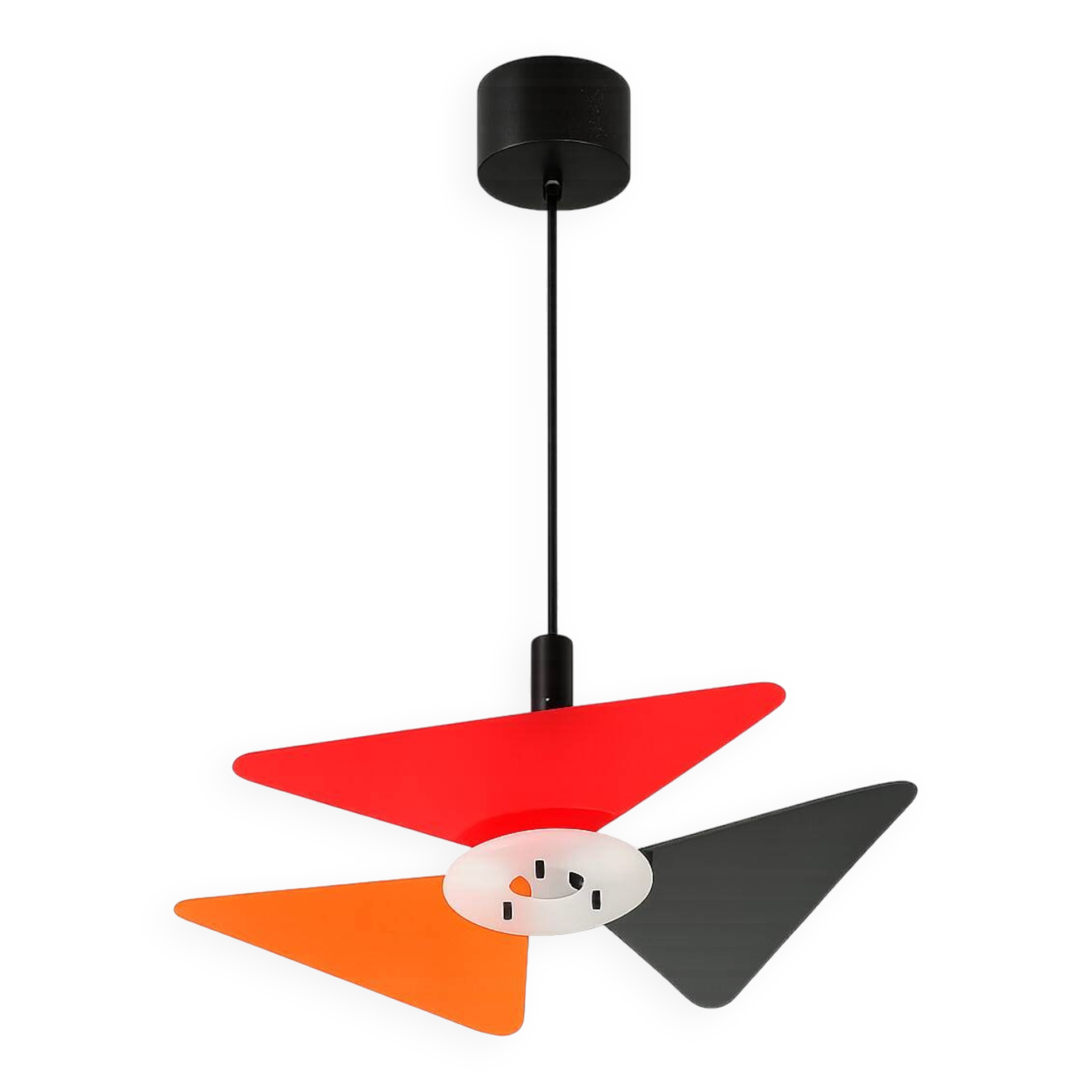 A colourful postmodern pendant light, 1990s.