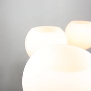 Lustre vintage en chrome et opaline, italie, 1970s