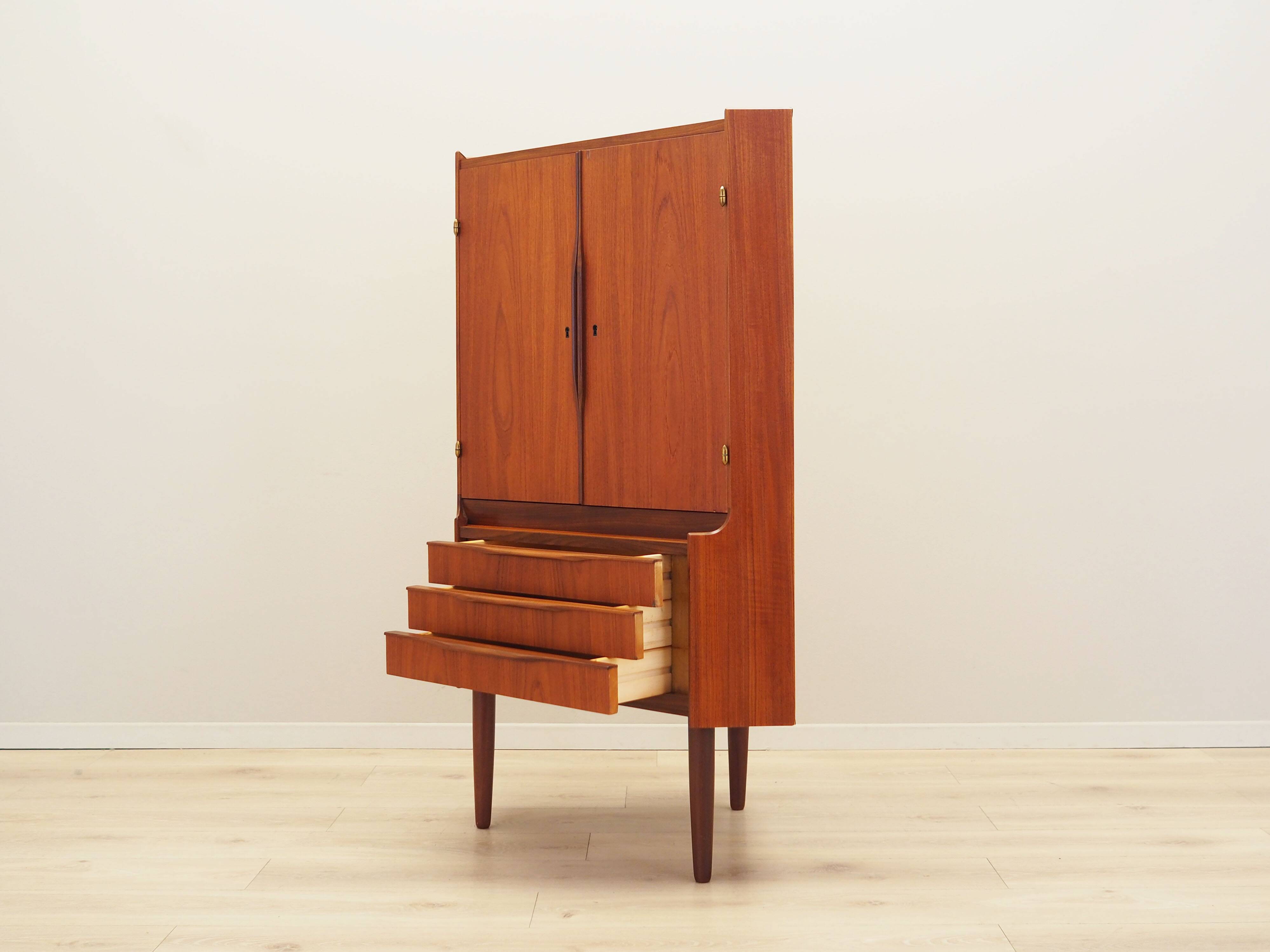 Teak corner cabinet, Danish design, 1970s, production: Denmark