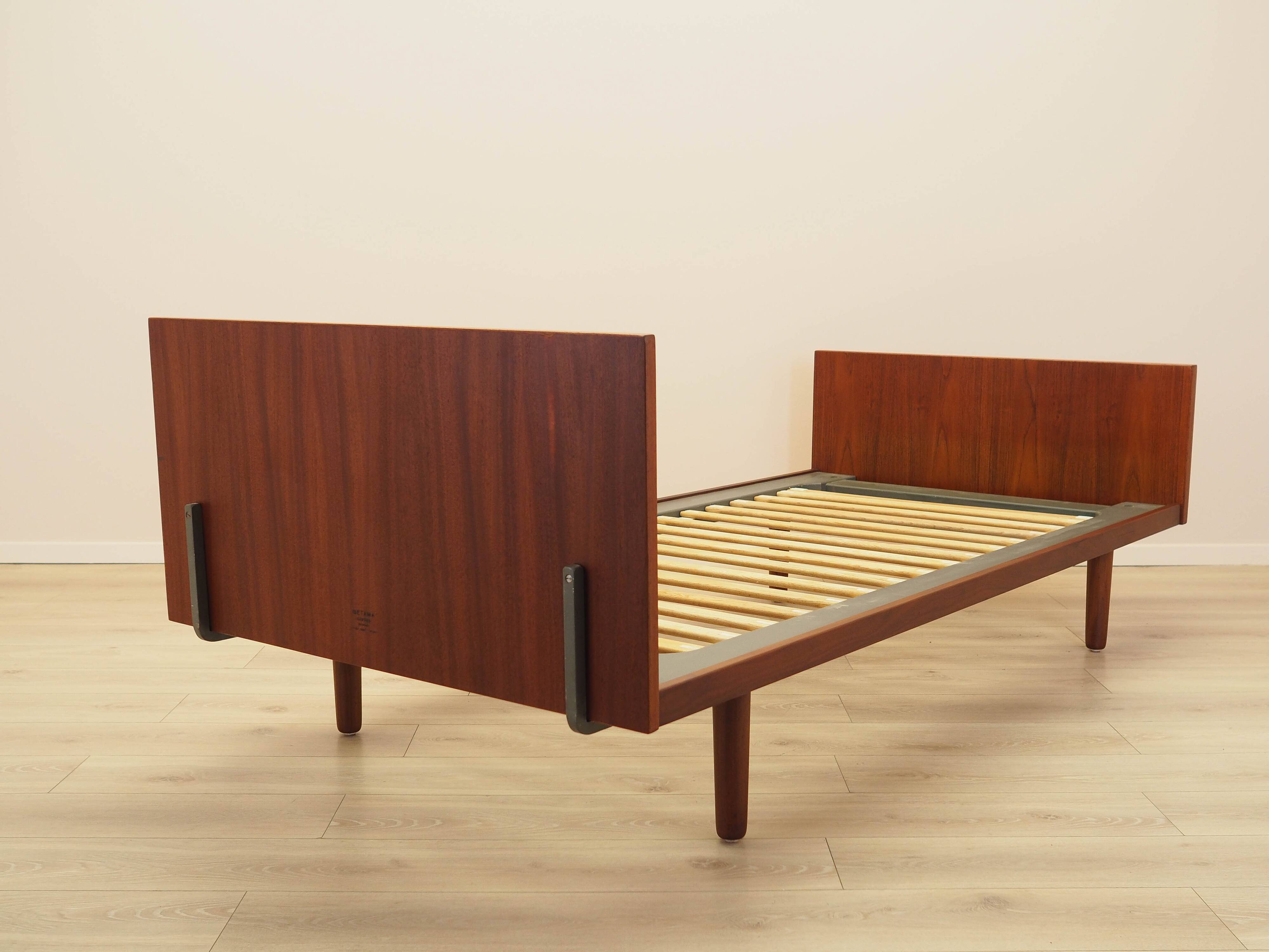 Teak bed, Danish design, 1960s, designer: Hans J. Wegner, manufacturer: Get