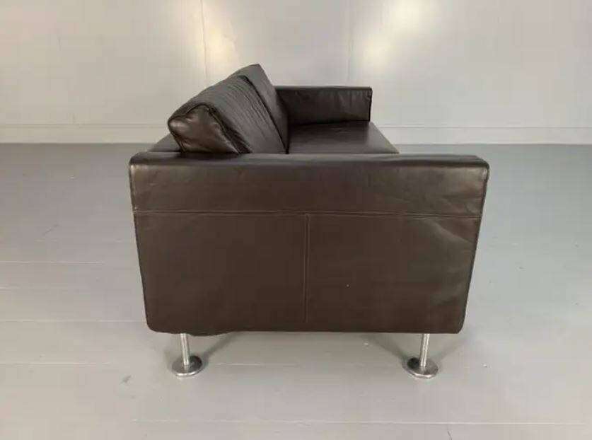 2 Vitra Park sofas by Jasper Morrison - Black leather