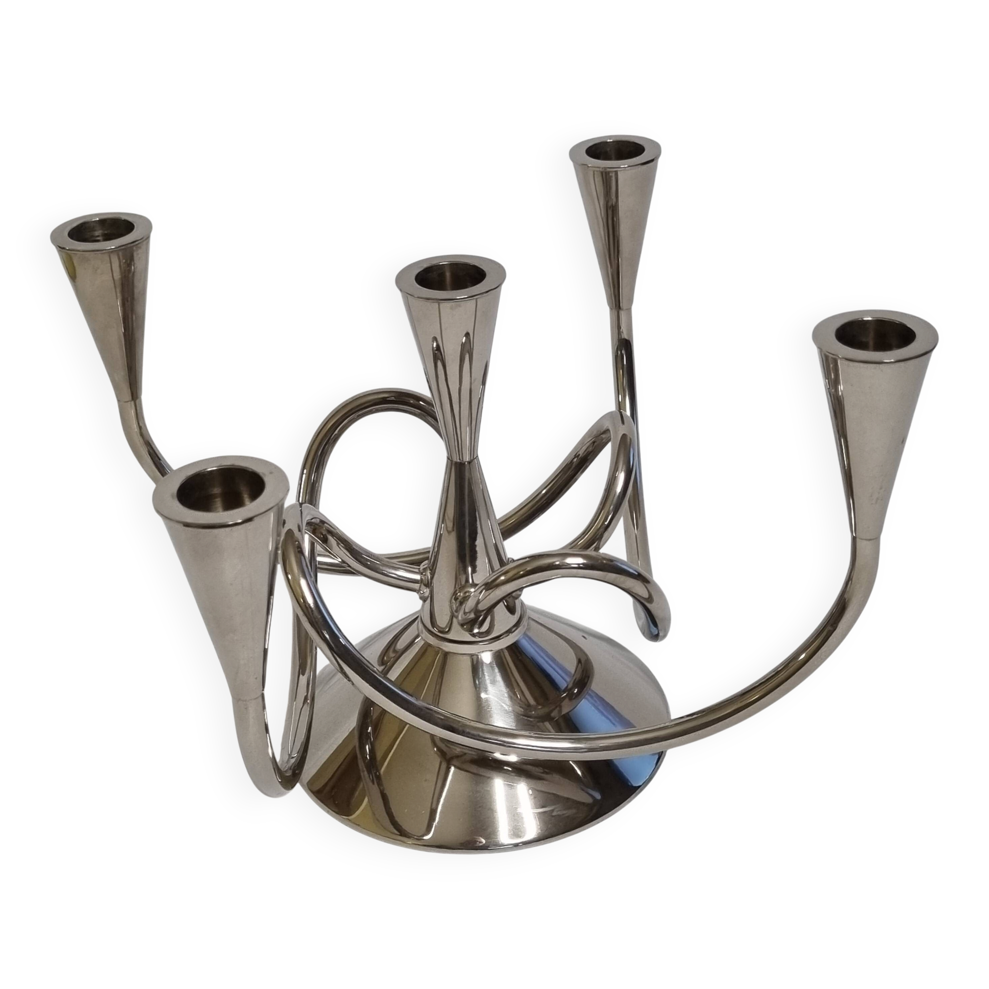 Chandelier Driade Matthew Boulton II 5 lights in metal attributed to Borek Sipek