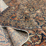 Large Vintage Indian Kashmiri Carpet Blue Wool Living Room Rug- 280x385cm