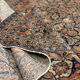 Large Vintage Indian Kashmiri Carpet Blue Wool Living Room Rug- 280x385cm
