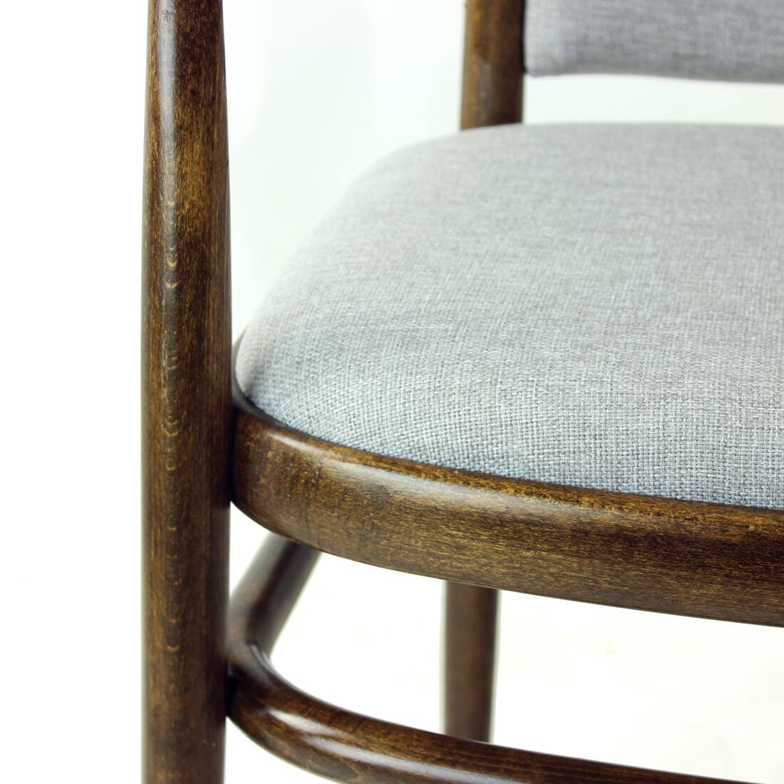 Curved wooden armchair, Czechoslovakia, 1950s